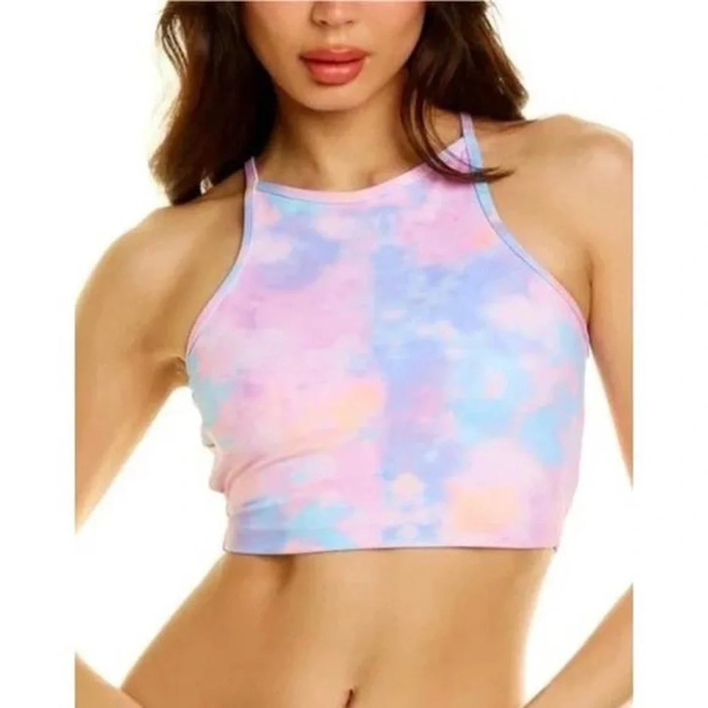 LoveShackFancy x BeachRiot Pastel Tie-Dye Sports Bra Top - Size Small - Picture 1 of 6
